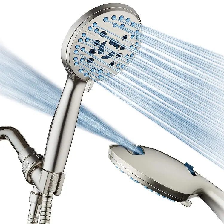 Bluejw Handheld Shower Head - High Pressure Stainless Steel Rainfall Shower, Portable Bathroom Sprayer - Image 3